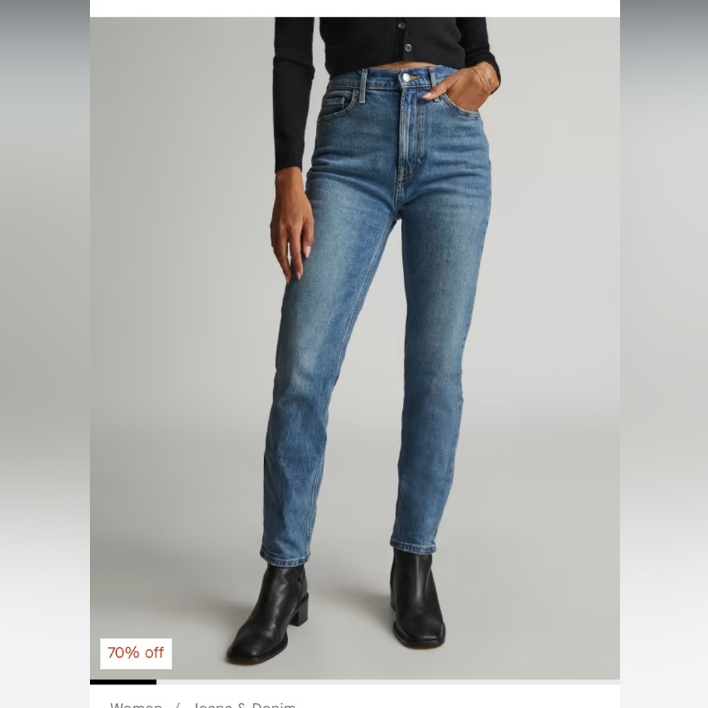 Everlane The Cheeky Jean Cropped with Raw Hem